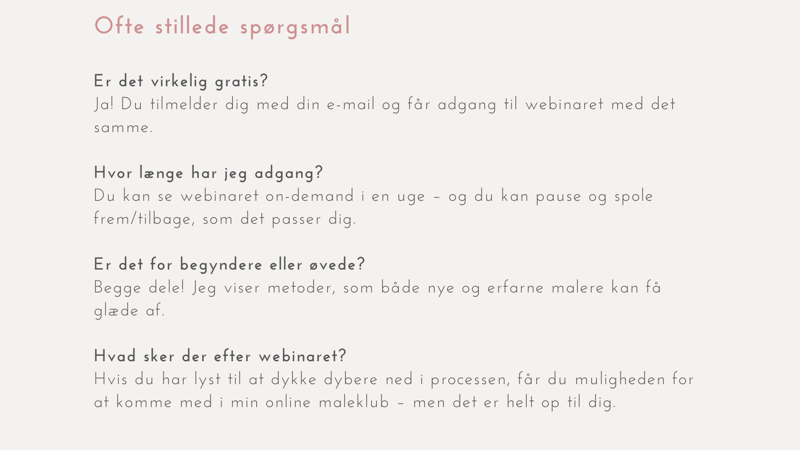 ofte stillede spørgsmål